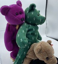 Lot Of Three 3 Collectible Beanie Bears