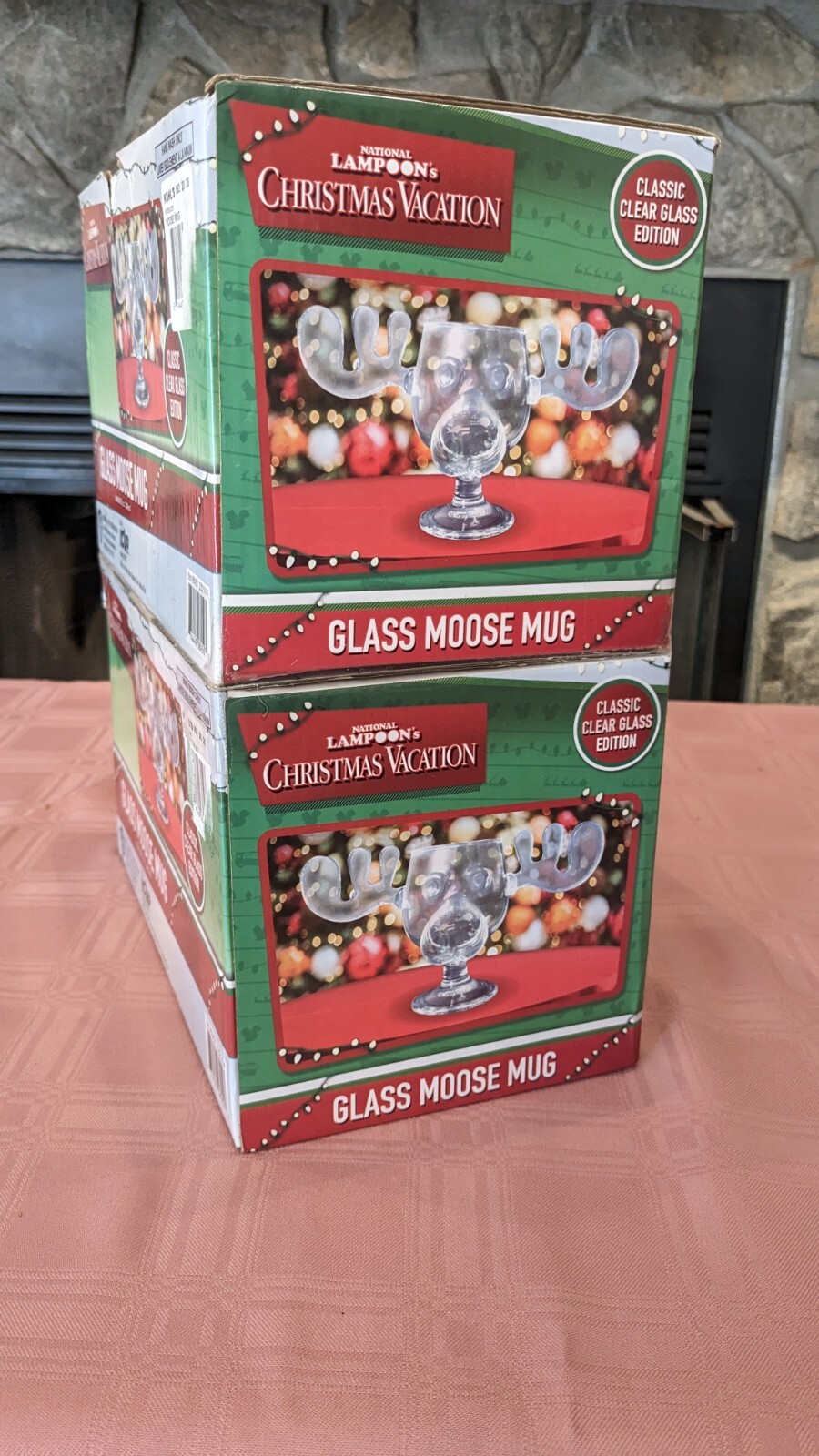 National Lampoon's Christmas Vacation Moose Mug Wine Glasses Set of 2