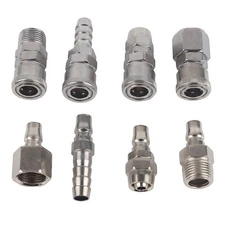 8PCS  1/2 Pneumatic Air-Compressor Hose Quick Coupler Plug Socket Connector