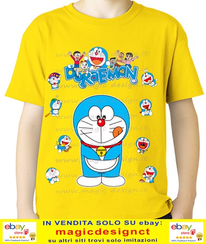 DORAEMON t shirt gatto spaziale tshirt Nobita Guglia cartoni boing manga anni 80 - Foto 5 di 19