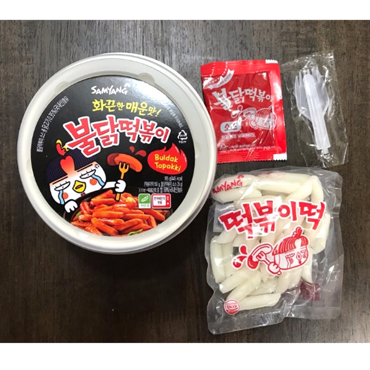 Samyang Buldak Tteokbokki Original and Carbo Spicy Korean Stir