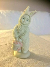 Department 56 Snowbunnies  A Basket of Cheer