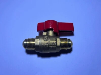 Premium Brass Gas Ball Valve with Flare Connections 3/8 inch