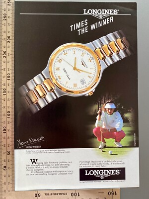 1991 Longines Conquest VHP Original Vintage Watch Advert Uhr Werbung Reklame