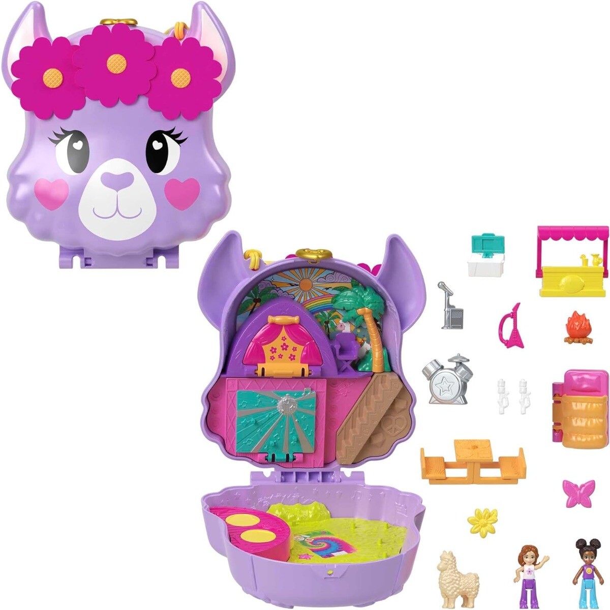 MATTEL - L'Aventure du Lama con figure e accessori Polly Pocket -  - MATHKV33