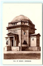S03-7679, HALL OF MEMORY, BIRMINGHAM, REAL PHOTO POSTCARD