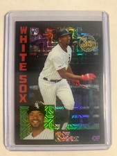 2019 Topps Update Eloy Jimenez Black Chrome 1984 Mojo Refractor #D/199 RC