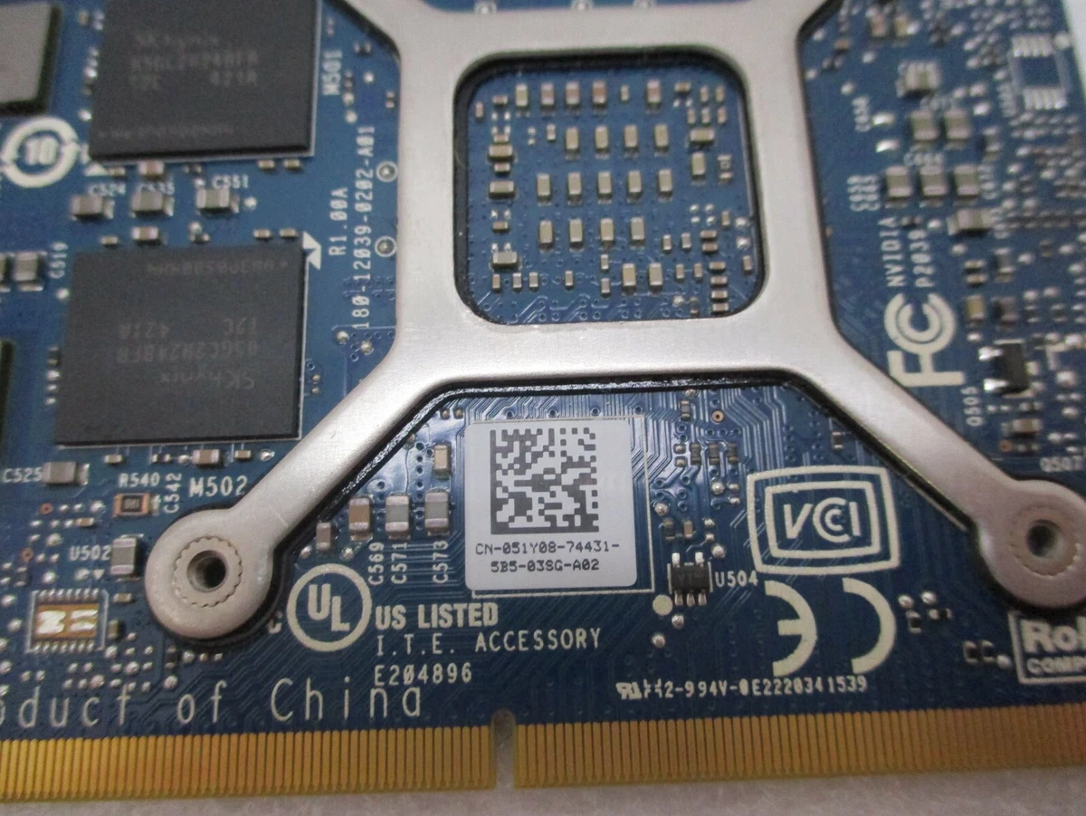 Dell M4800 2GB nVidia Quadro K1100M Video Card Graphics GPU 51Y08