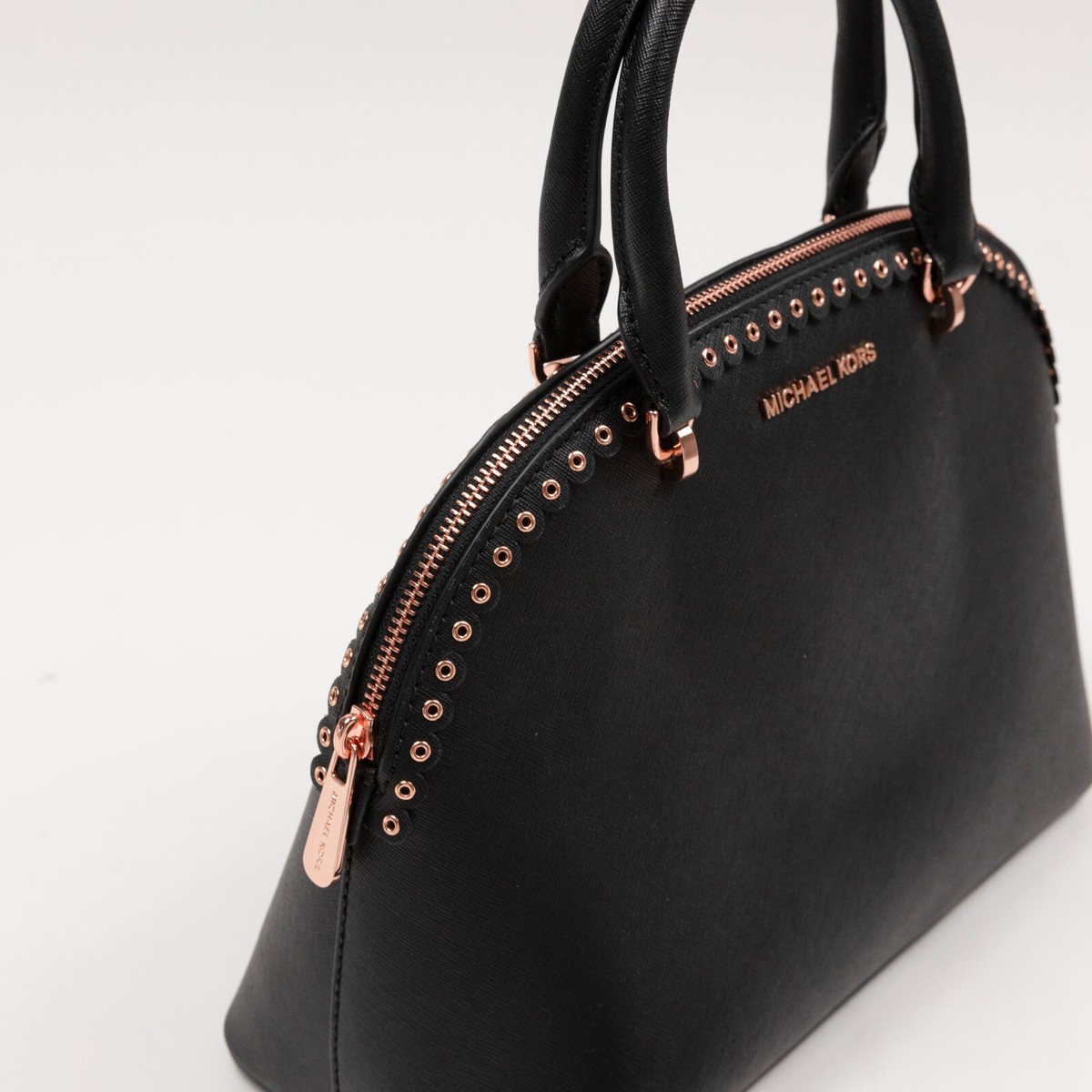 Michael Kors Dome Emmy Saffiano Leather Satchel Shoulder Handbag