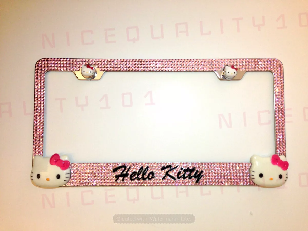 Hello kitty on sale license plate holder