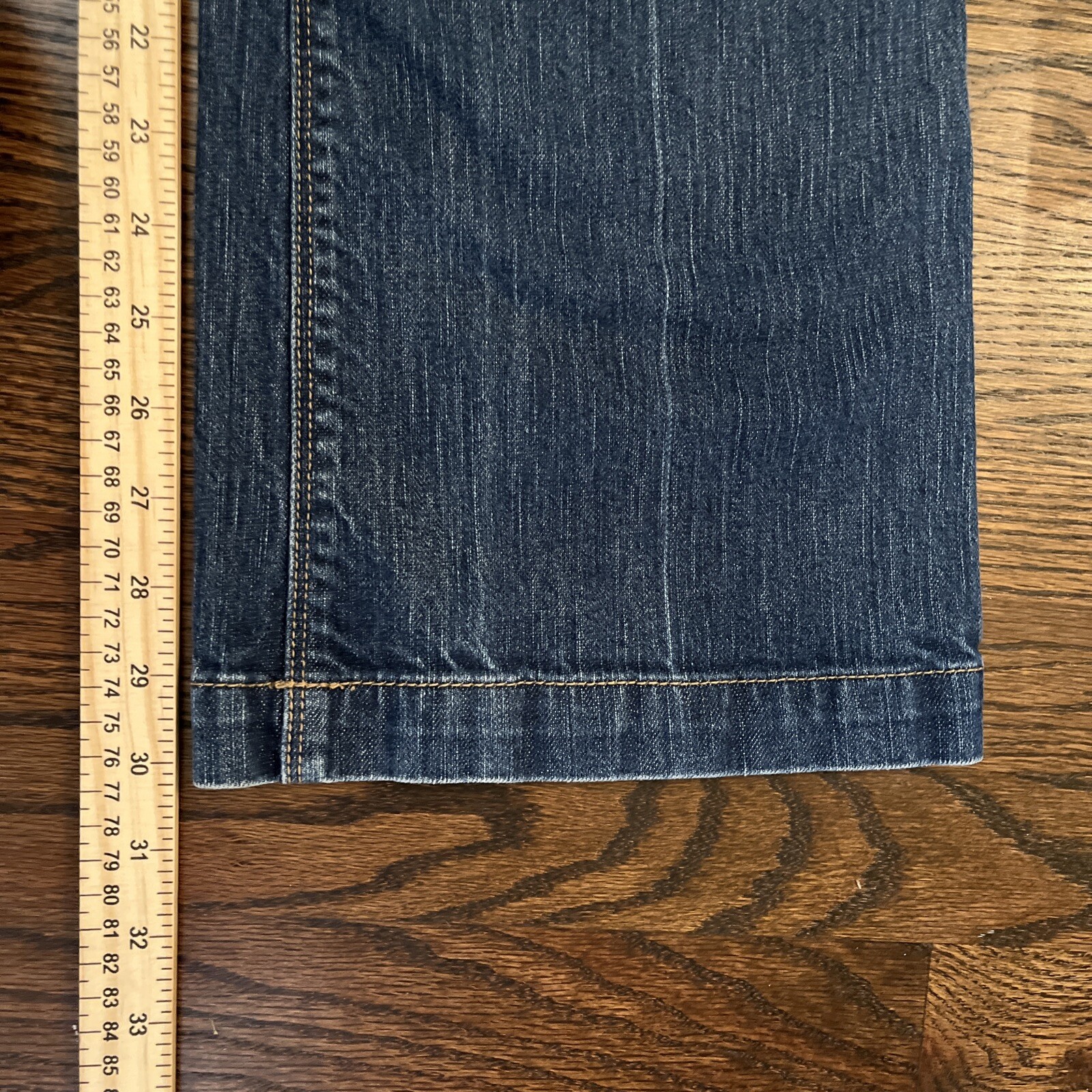 New York & Company Womens Jeans Low Rise Skinny Flared Leg Dark Wash Sz 4 - View 8