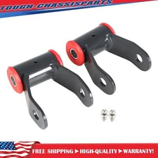 2PCS Rear Drop Shackles For 88-18 Chevy Silverado 1500 & GMC Sierra 1500 C1500