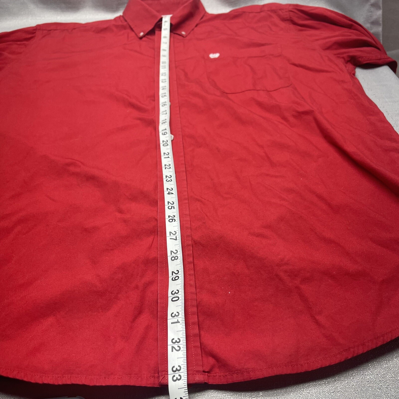Cinch Solid Twill Red Button Down Shirt MTW706002… - image 10