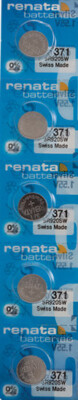 5 x Renata 371 Watch Batteries, SR920SW Battery | Shipped from USA
