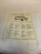  Reklame Datenblatt VDA-Typenblatt Oldtimer LKW Ford TYP Transit 1500 1750 1970