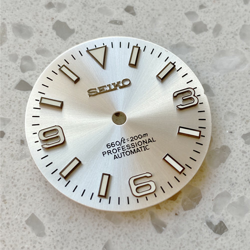 Silver Explorer Watch Dial for 7S26 NH35 SKX007 Movement 2 Positiions 28.5mm