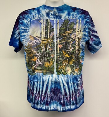 90s Lisa Chapman Graphics Mountain Nature Tie Dye ArtShirt XL
