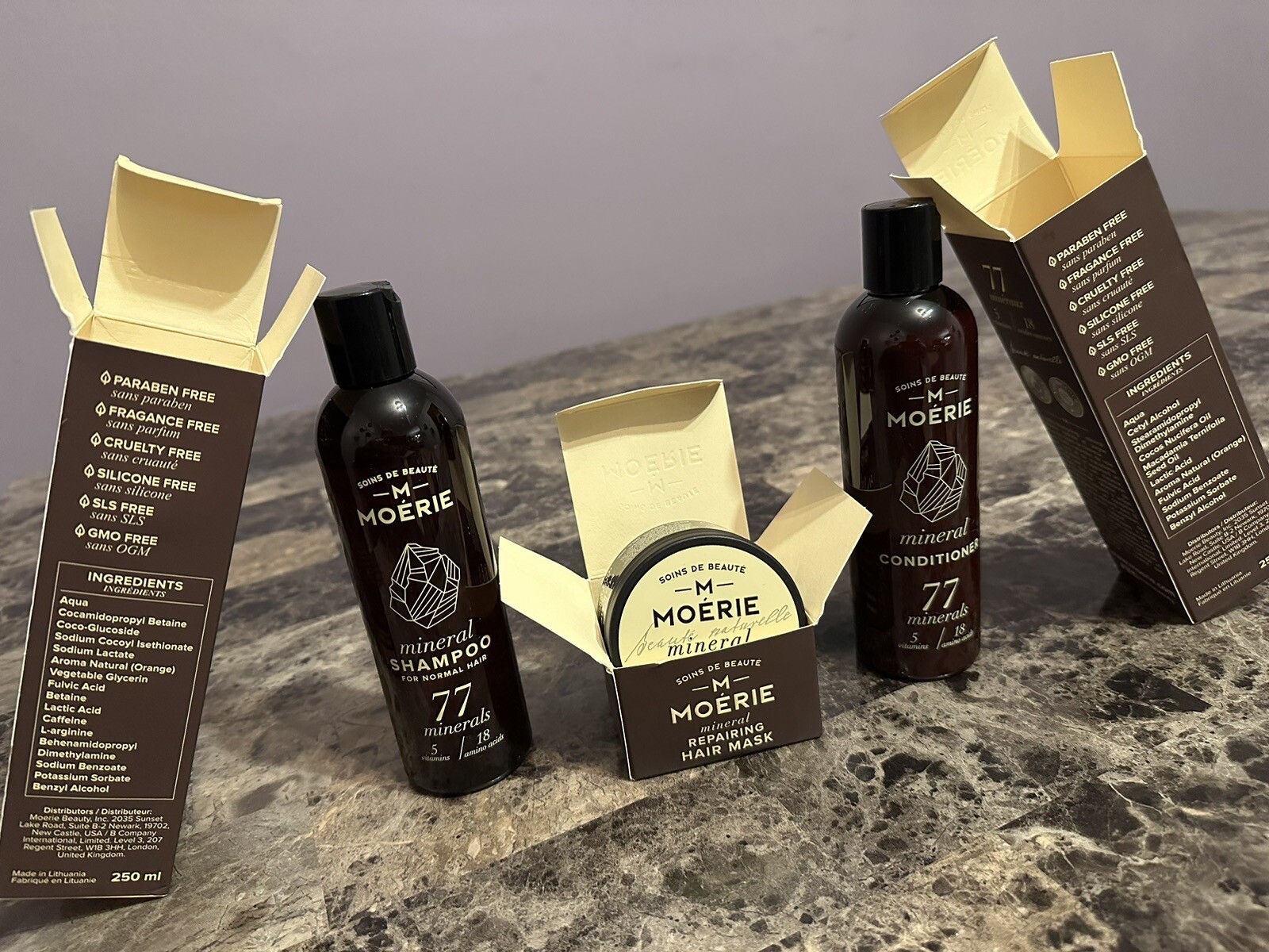 Moerie Hair Growth Set Shampoo, Conditioner, & Mask (3pc) Reverse