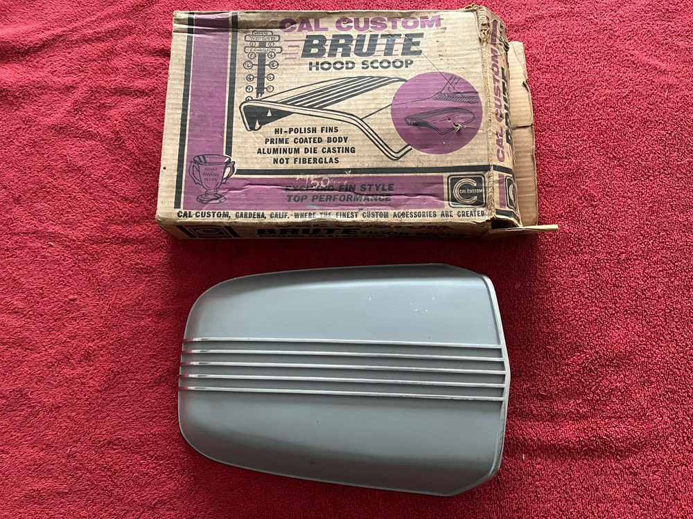 Vintage NOS Cal-Custom BRUTE 10-10 Finned Aluminum Hood Scoop