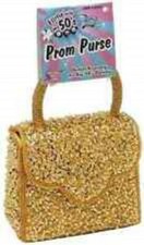 50's-60's Prom Purse Square Box Style Gold Sequin Snap Flap Costume Handbag