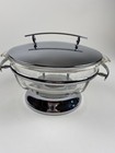 Chafing Dish Anchor Hocking Fire-King Ovenware Casserole Chrome Server Asian MCM