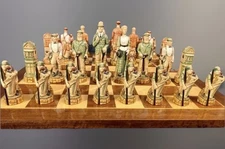 SAC Studio Anne Carlton Hand Painted History of Golf Chess Set 5” King