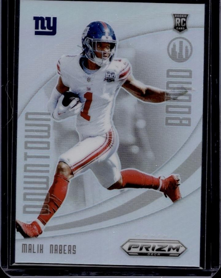 2024 Panini Prizm Deca #6 Malik Nabers Downtown Bound Silver