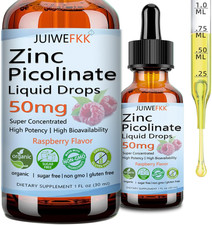 Zinc Picolinate 50Mg Liquid Drops, Chelated Zinc Supplements for Men Women Kids