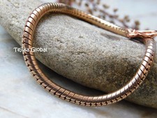 Heavy Snake Chain Link Pure Copper Bracelet 5MM Arthritis Pain Relief Bracelet,