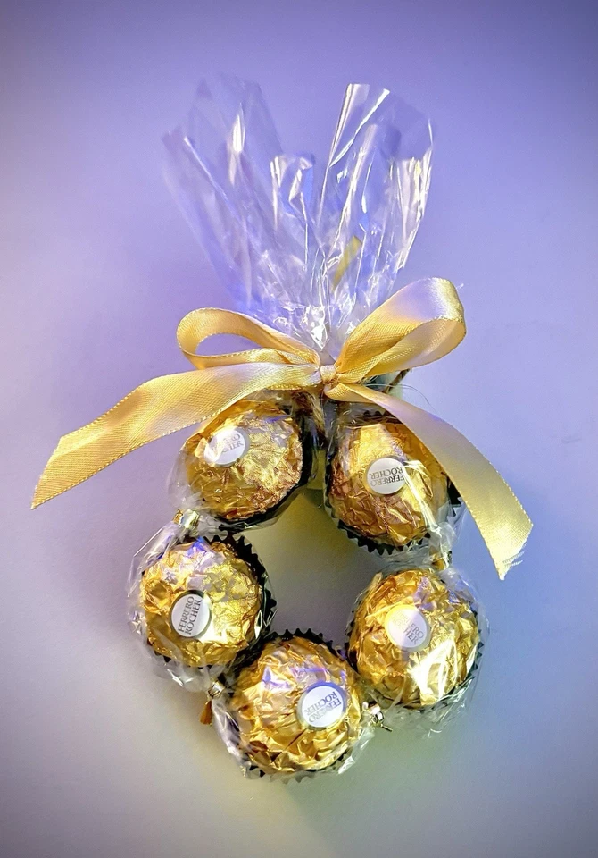 Ferrero Rocher Chocolate Wreath, Christmas Gift, Table Decoration, Tree Ornament - Image 3 of 4