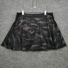 Athleta Skort Women M Medium Black Match Point Printed Supersonic Tennis Stretch