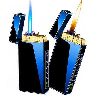 Torch Lighter, Butane Torch Soft Flame Plasma Dual Arc 3-in-1 Lighter, USB Re...