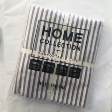 Jelly Moni Queen White with Grey Stripes Duvet Cover Set 100 Cotton - NEW