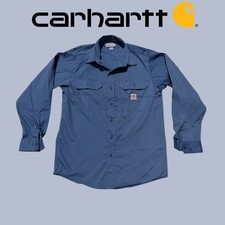 Carhartt Men's Long Sleeve Work Shirt Blue