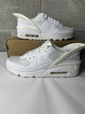 Nike Air Max 90 Flyease Triple White  Shoes MEN'S Sz 9 CU0814-102