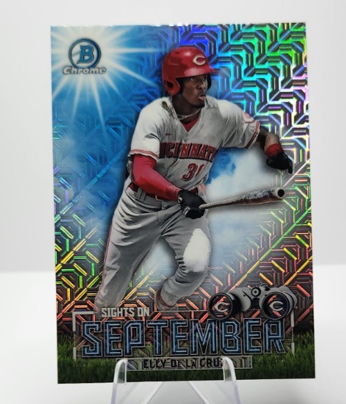 2023 Bowman #SOS-7 Elly De La Cruz Sights on September Mojo Refractors