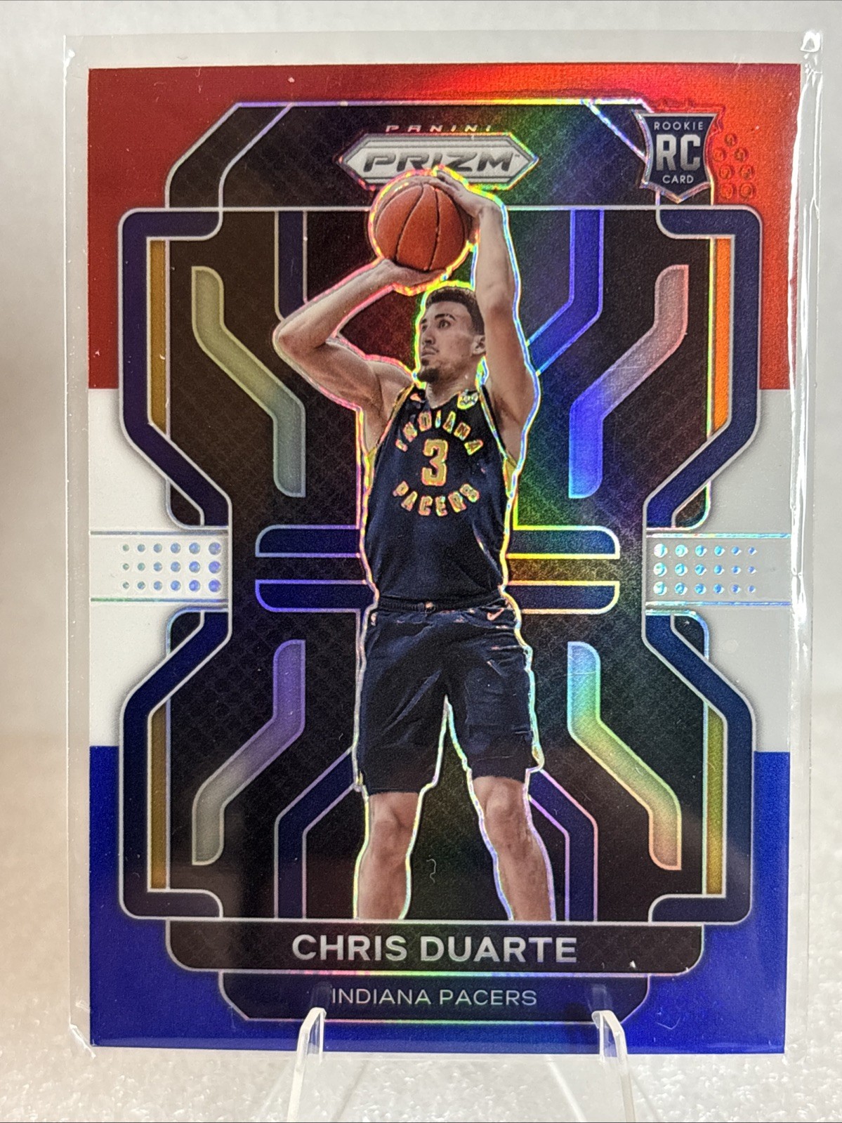 2021-22 Panini Prizm Basketball Chris Duarte Red White Blue #315 RC RWB Rookie