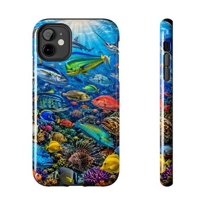 Colorful Tropical Reef Saltwater Fish Ocean Sun Phone Case Cover
