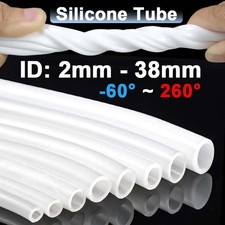 White Silicone Tube Flexible Tubing Hose Pipe Soft Rubber High Temp ID 2mm-38mm