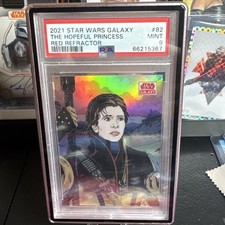 2021 Star Wars Galaxy The Hopeful Princess Red Refractor 1/5 PSA9 #82