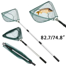 Telescopic Folding Aluminum Handle Fishing Landing Net 3 Section Extending Pole