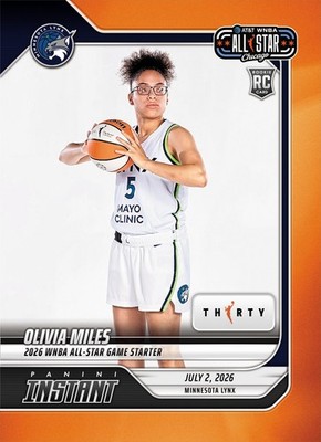 2026 Panini Instant WNBA #210 Olivia Miles RC All Star Orange /30 PRESALE