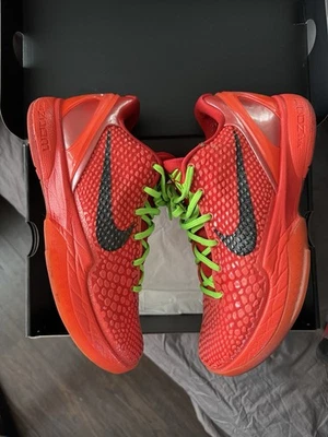Kobe 6 Protro Reverse Grinch Size 9 Used 100% Authentic - image 1 of 4