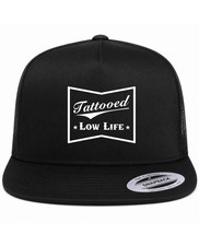 NEW Kustom Hatz TATTOOED LOW LIFE OG SNAPBACK HAT BLACK MADE IN USA LIMITED