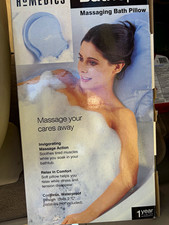 HoMedics Blue Cordless Waterproof Vibrating Massaging Bath Pillow Battery