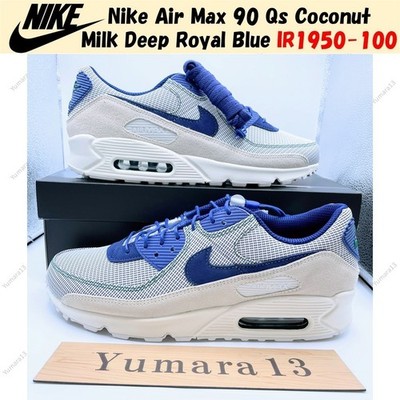Nike Air Max 90 Qs Coconut Milk Deep Royal Blue IR1950-100 Men's Size