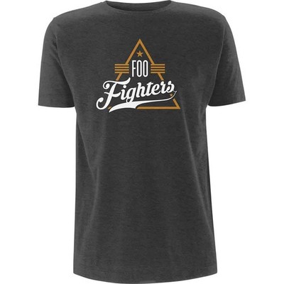 Foo Fighters T Shirt Triangle Band Logo Nue offiziell Herren Heather