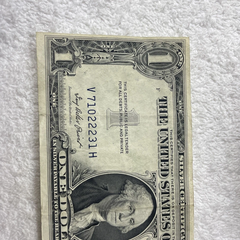 Series 1935 E One Dollar Silver Certificate Blue Seal & Without In God We Trust  - Image 2 of 4