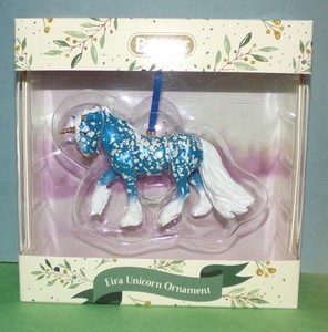 BREYER METALIC DAPPLE FILIGREE BLUE EIRA UNICORN ORNAMENT 4th in Series 2021 NEW