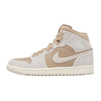 Nike Wmns Air Jordan 1 Mid SE AJ1 Hemp Cozy Girl Women Casual